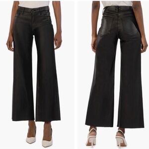 KUT FROM THE KLOTH MEG FAB AB WIDE LEG COATED JEANS